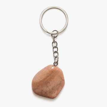 🔑 Porte-Clés en Jaspe Pêche Polie