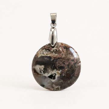 Pendentif en Jaspe Paysage – Pierre d’Ancrage et de Créativité