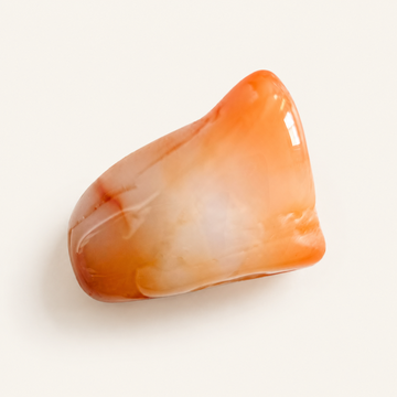 Pierre roulée en Calcédoine Orange