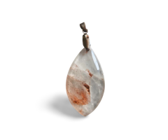Pendentif en Quartz avec inclusions naturelles - Goutte de Lumière